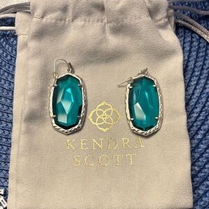 Kendra Scott Teal and Silver Earrings